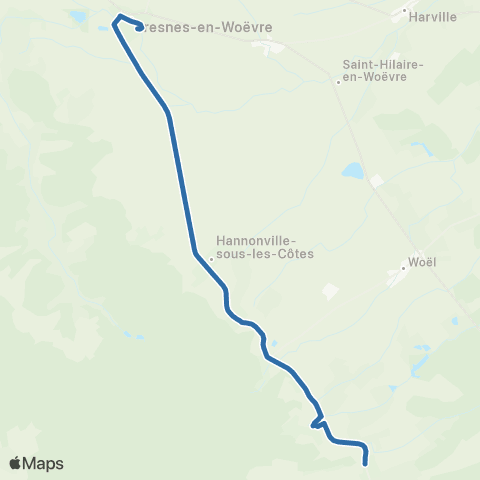 Fluo 55 Vigneulles-Hattonchatel / Fresnes-Woëvre map