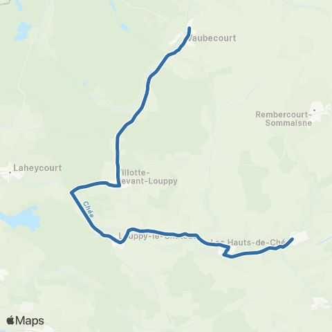 Fluo 55 Villotte-Dvt-Louppy / Vaubecourt map