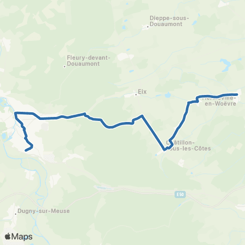 Fluo 55 Hermeville-en-Woëvre / Verdun map