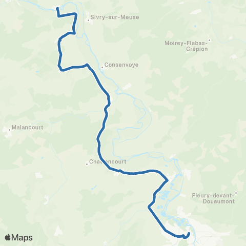 Fluo 55 Vilosnes-Haraumont / Verdun map