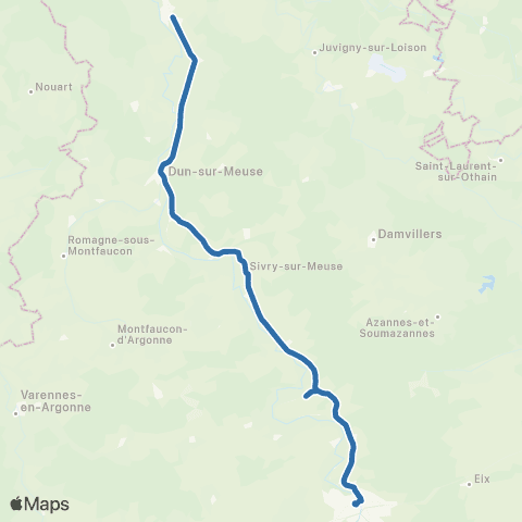 Fluo 55 Stenay / Verdun map