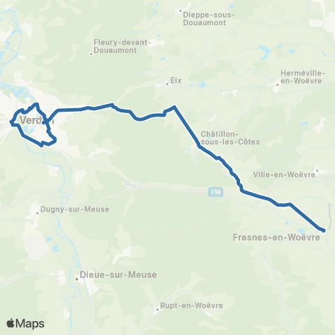 Fluo 55 Fresnes-en-Woëvre / Verdun map