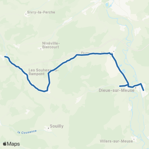 Fluo 55 Les Souhesmes-Rampont / Ancemont map