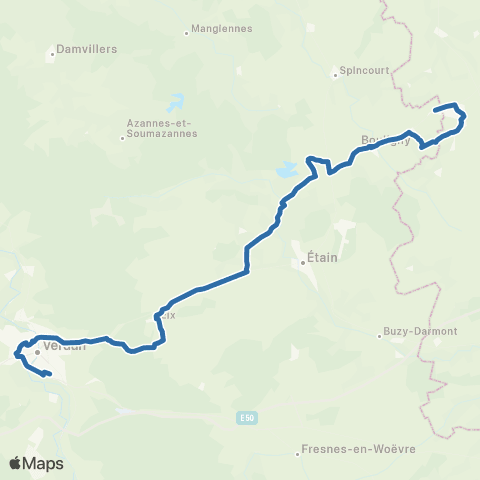 Fluo 55 Bouligny / Verdun map