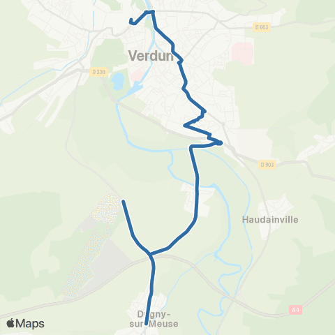 Fluo 55 Dugny-sur-Meuse / Verdun map