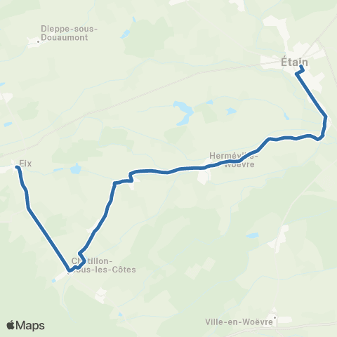 Fluo 55 Eix / Étain map