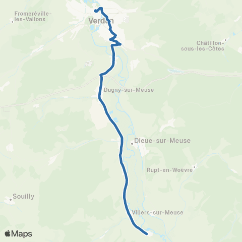 Fluo 55 Tilly-sur-Meuse / Verdun map