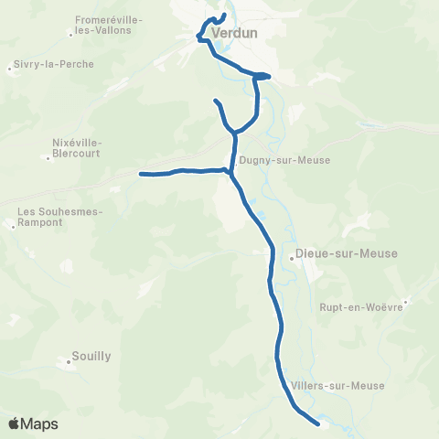 Fluo 55 Villers-sur-Meuse / Verdun map