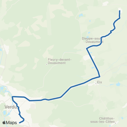 Fluo 55 Mogeville / Verdun map