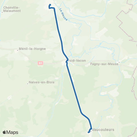 Fluo 55 Vaucouleurs / Commercy map