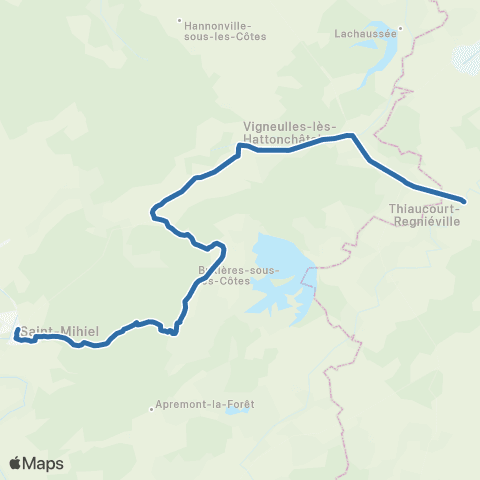 Fluo 55 Thiaucourt - St Mihiel map