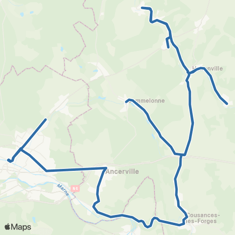 Fluo 55 Sommelonne - Bettancourt la Ferrée map
