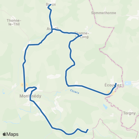 Fluo 55 Bazeilles-sur-Othain / Écouviez map