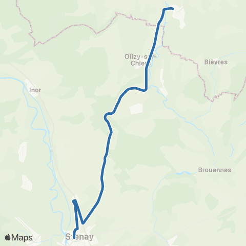 Fluo 55 Nepvant / Stenay map