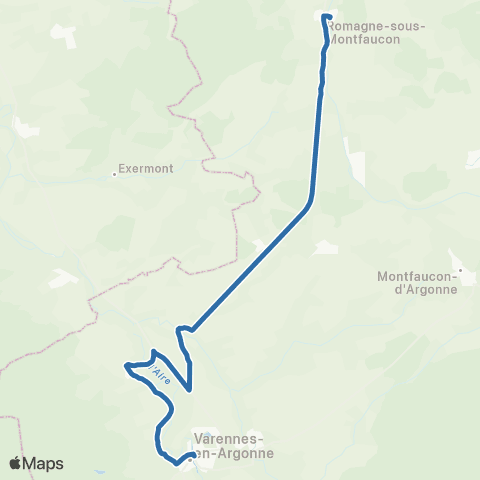 Fluo 55 Gesnes-en-Argonne / Varennes-en-Argonne map