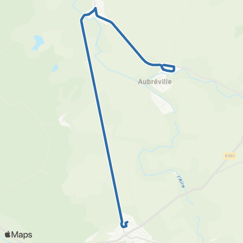 Fluo 55 Aubreville / Clermont-en-Argonne map