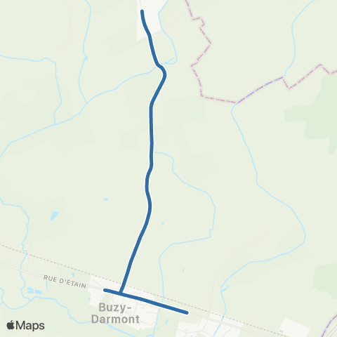 Fluo 55 Lanheres / Buzy-Darmont map