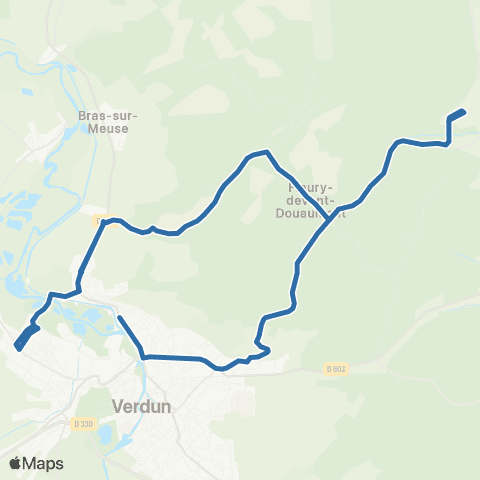 Fluo 55 Vaux-Dvt-Damloup / Thierville-sur-Meuse map
