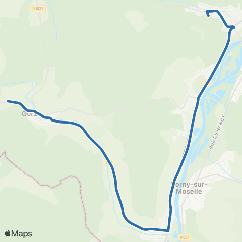 Fluo 57 Gorze / Ars-sur-M / Moulins-les-M map