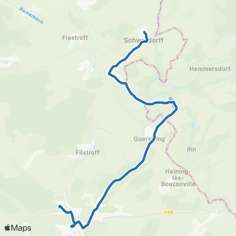 Fluo 57 Schwerdorff / Bouzonville map