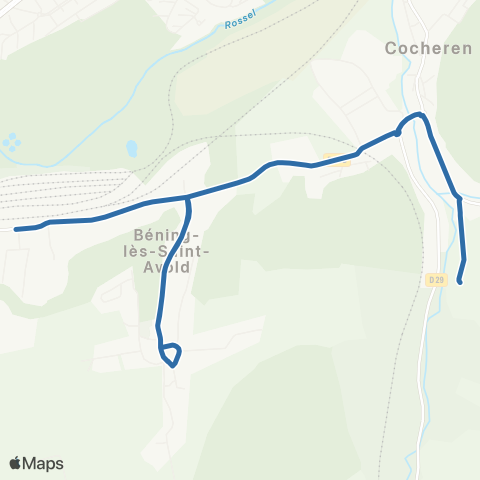 Fluo 57 Bening-les-St-Avold / Cocheren map