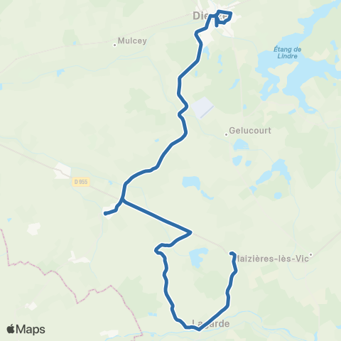 Fluo 57 Bourdonnay / Dieuze map