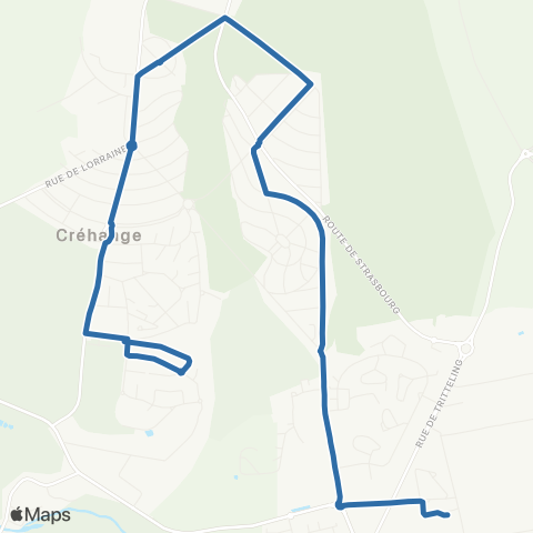 Fluo 57 Crehange / Faulquemont map