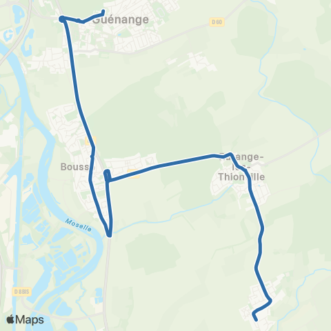 Fluo 57 Rurange-les-Thionville / Guenange map