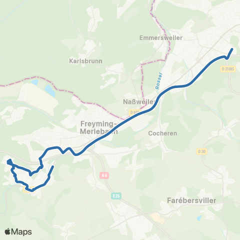 Fluo 57 Hombourg-Haut / Behren-les-Forbach map