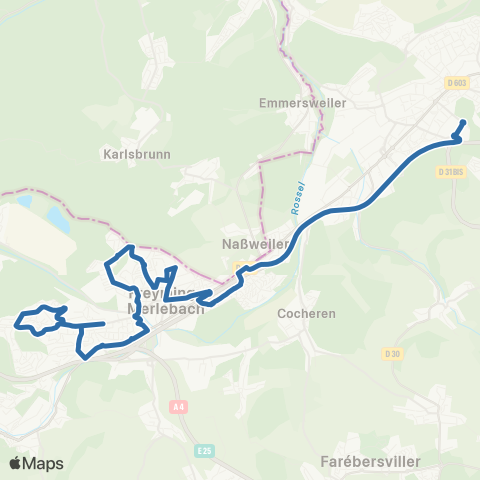 Fluo 57 Freyming-Merlebach / Forbach / Schoeneck map