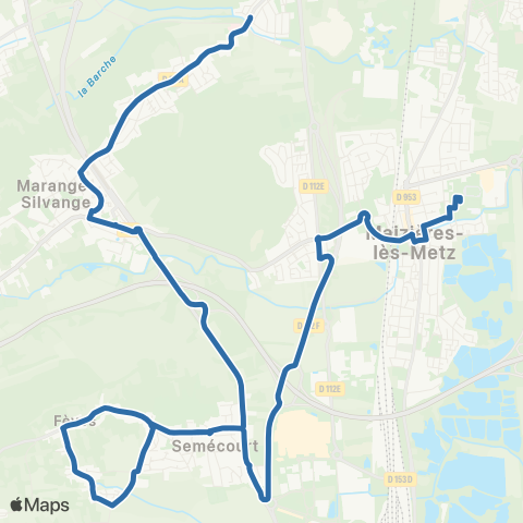 Fluo 57 Feves / Semecourt / Maizieres-les-Metz map