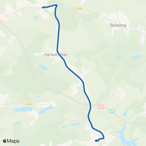 Fluo 57 Farschviller / Puttelange-aux-Lacs map