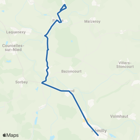 Fluo 57 Pange / Remilly map