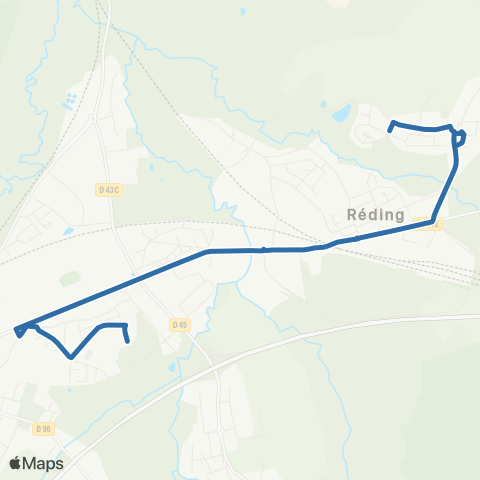 Fluo 57 Reding / Sarrebourg map