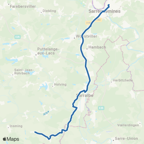 Fluo 57 Vittersbourg / Sarreguemines map