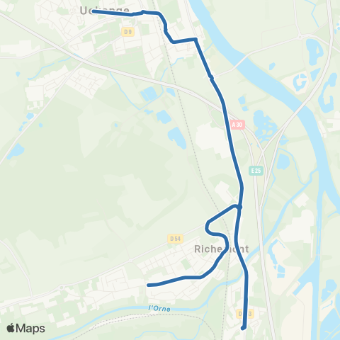 Fluo 57 Richemont / Uckange map