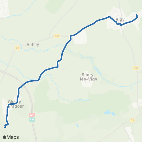 Fluo 57 Charly-Oradour / Vigy map