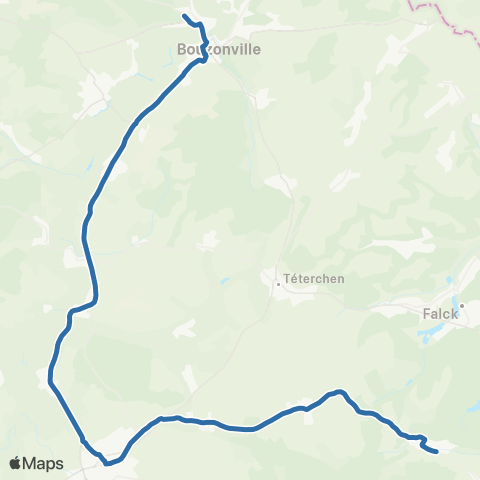 Fluo 57 Guerting / Bouzonville map