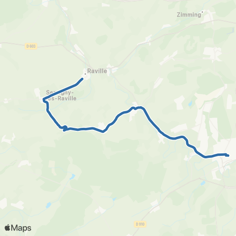 Fluo 57 Raville / Faulquemont map