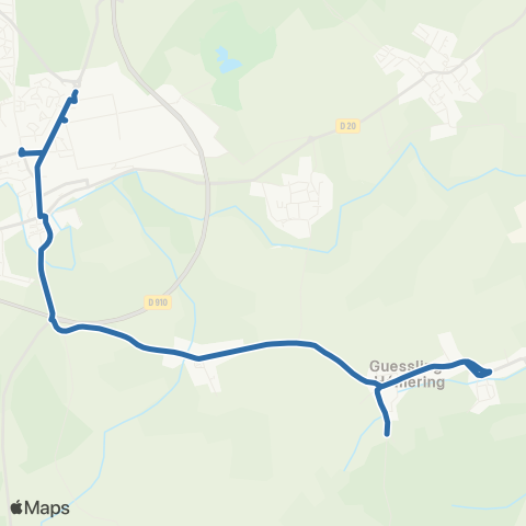 Fluo 57 Guessling-Hemering / Faulquemont map