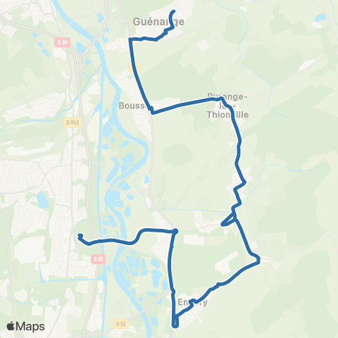 Fluo 57 Guenange / Talange map