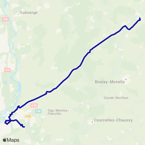 Fluo 57 Bouzonville / Metz map