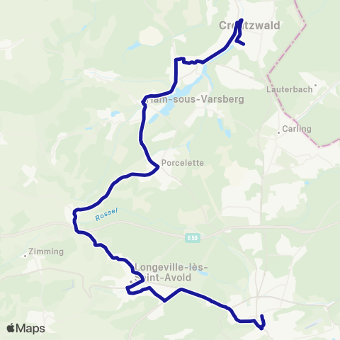 Fluo 57 Creutzwald / St-Avold map
