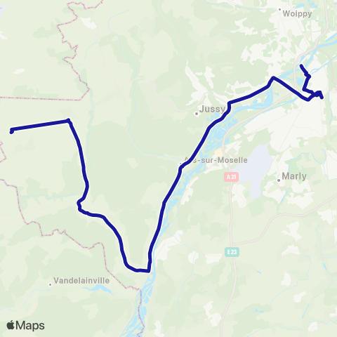 Fluo 57 Rezonville-Vionville / Metz map