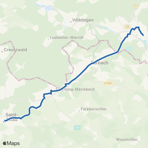 Fluo 57 Saarbrücken / St-Avold map