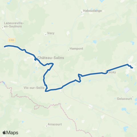 Fluo 57 Dieuze / Château-Salins map