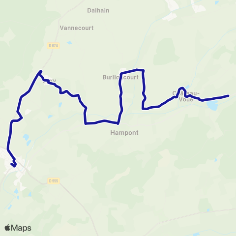 Fluo 57 Wuisse / Château-Salins map