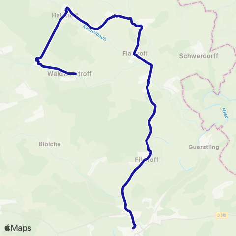 Fluo 57 Waldwisse / Bouzonville map