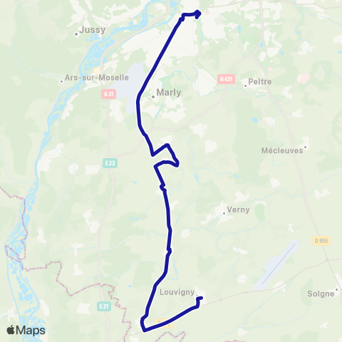 Fluo 57 Louvigny / Metz map