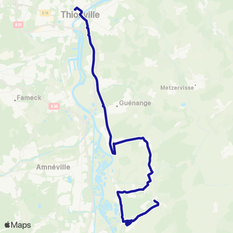 Fluo 57 Flevy / Thionville map